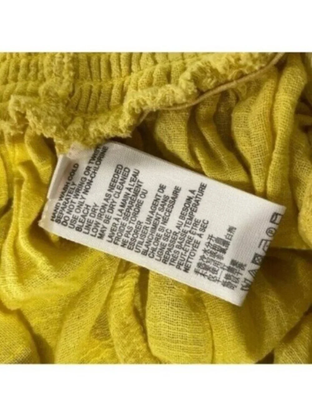 Free People Gauzy Yellow Feminine Top Puff Sleeve On Off Shoulder Cottagecore